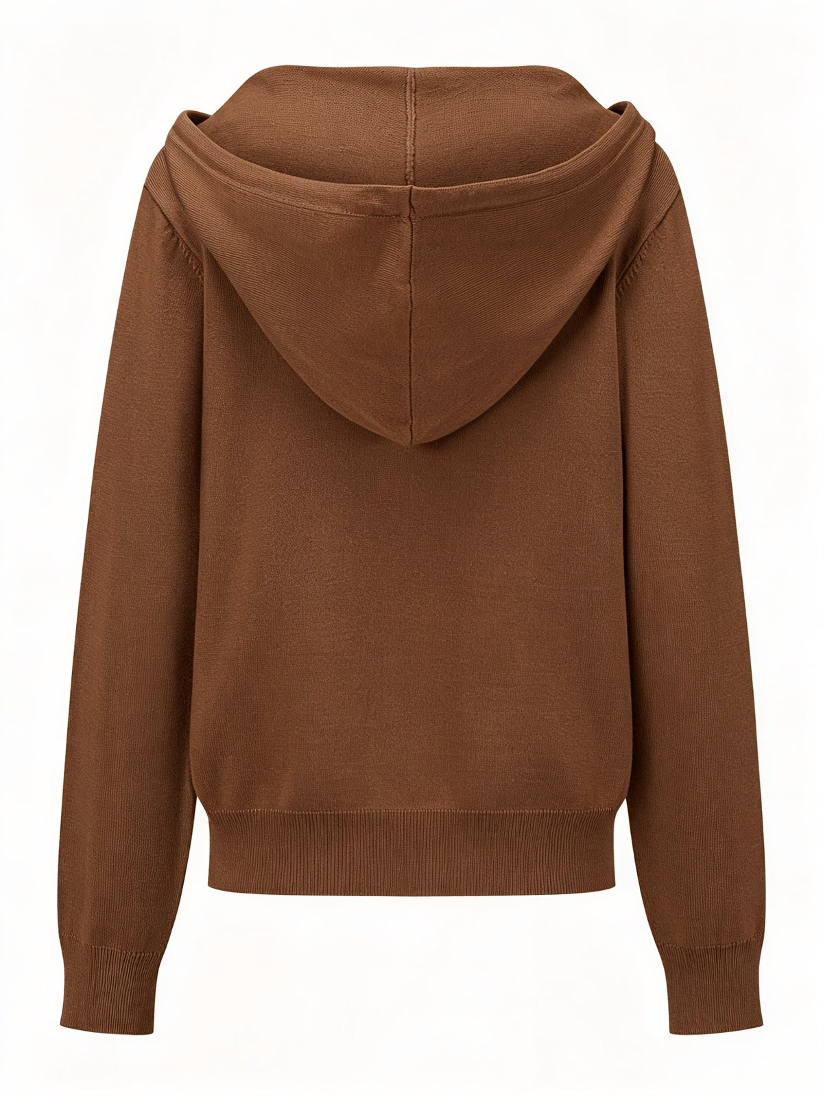 Camilla | Cardigan Cappuccino con Cappuccio e Bottoni