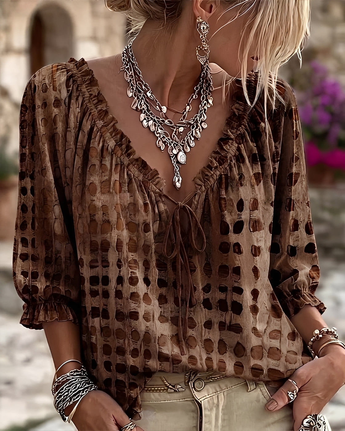 Candice | Camicetta a Pois Alla Moda
