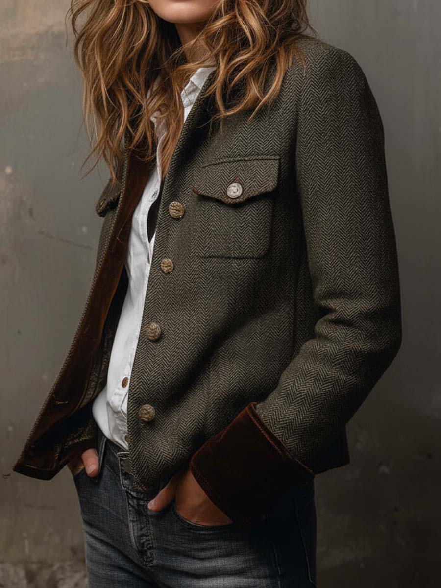 Pia | Blazer con Bordo a Contrasto