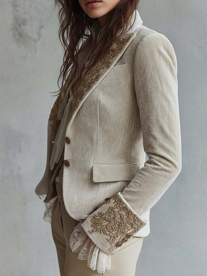 Nerina | Blazer Ricamato Avorio