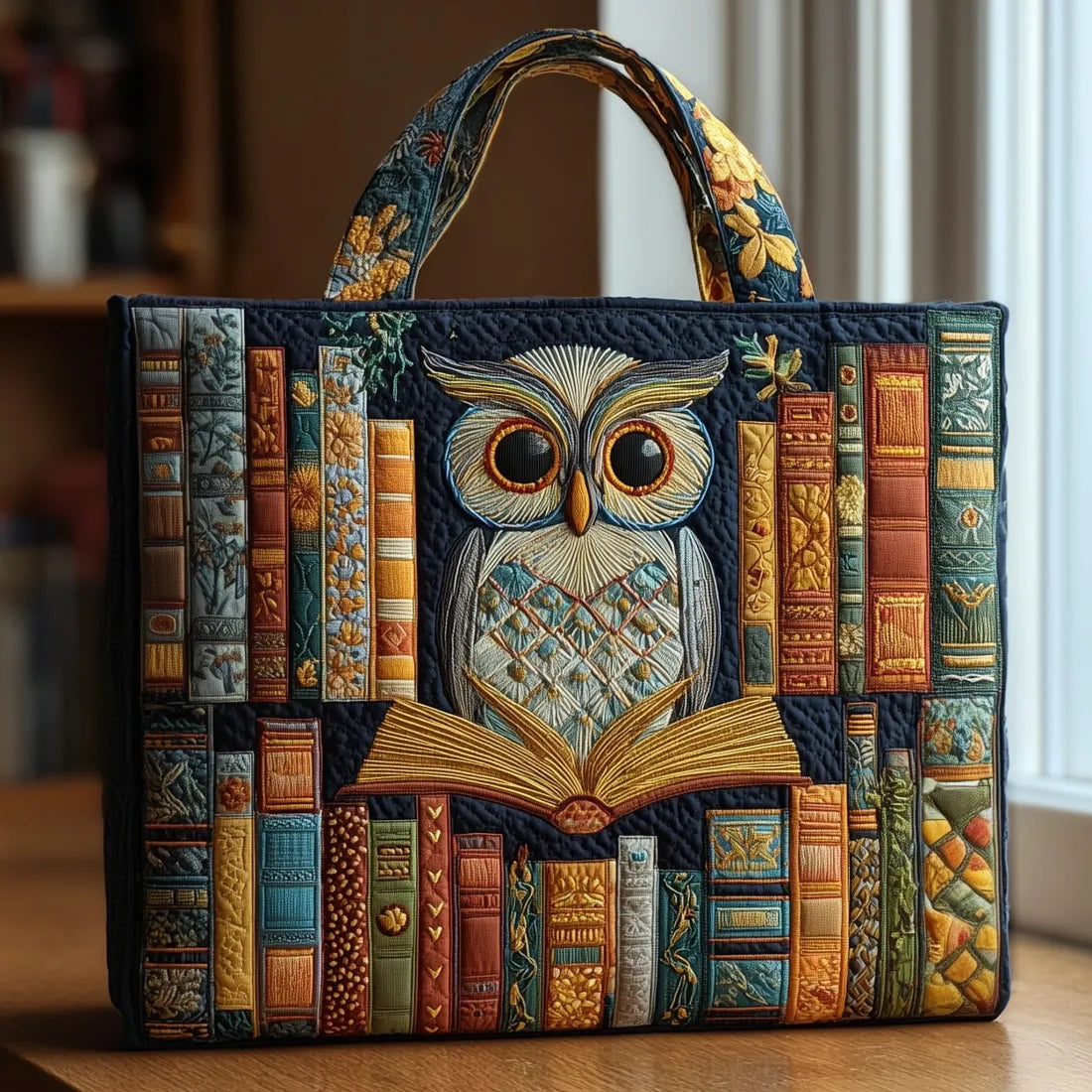 Borsa artigianale | Gufo e libri usati