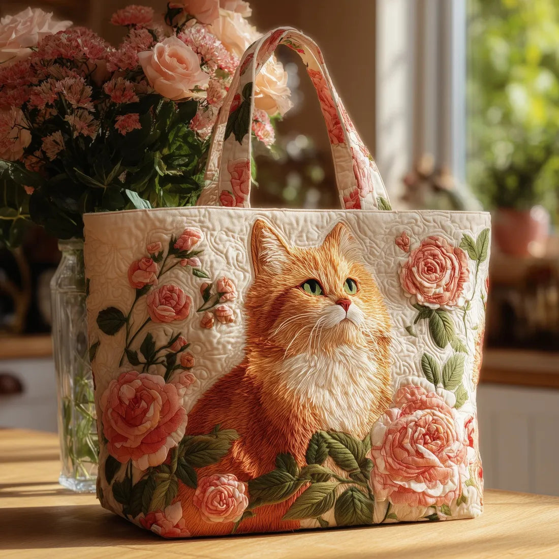 Borsa artigianale | Gatto rosa