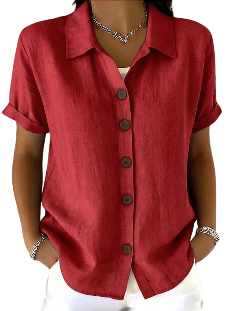 Gracie™ | Camicia Donna Maniche Corte Rilassata