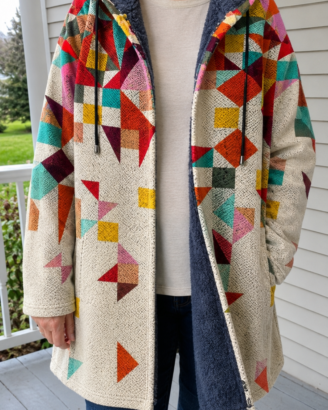 Leonora | Cappotto Boemo Artistico con Cappuccio