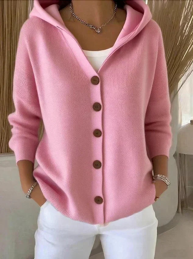 Ginevra | Cardigan in Maglia con Cappuccio e Bottoni