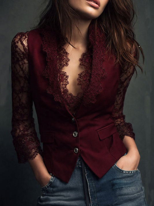 Perla | Blazer con Maniche Velate