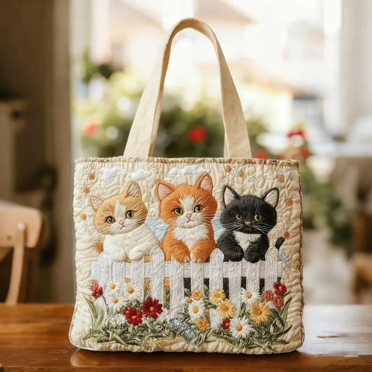 Borsa artigianale | Gattini in giardino