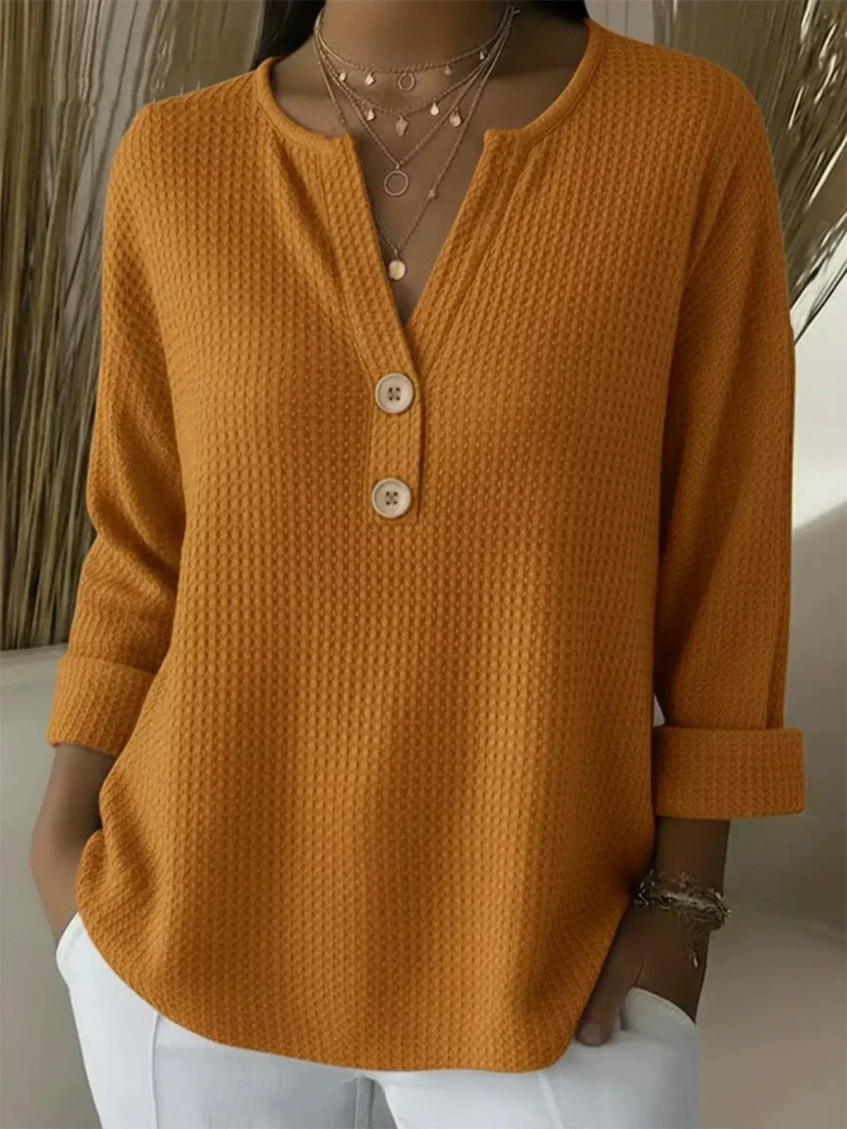 Wanda | Top Henley con Bottoni