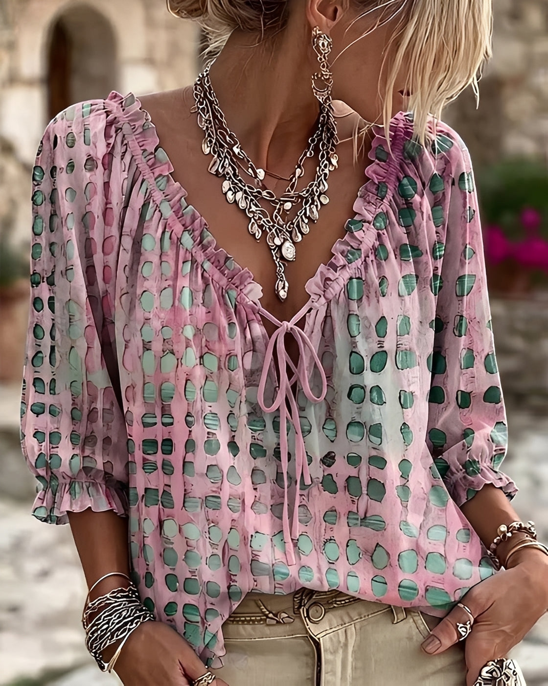 Candice | Camicetta a Pois Alla Moda