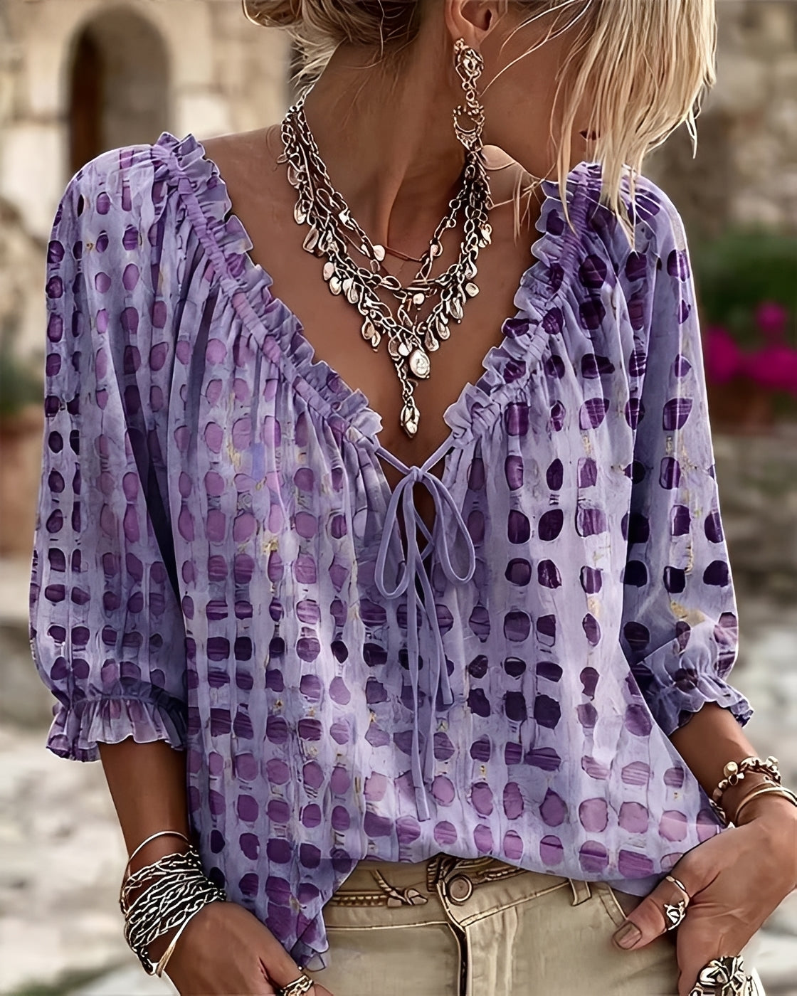 Candice | Camicetta a Pois Alla Moda