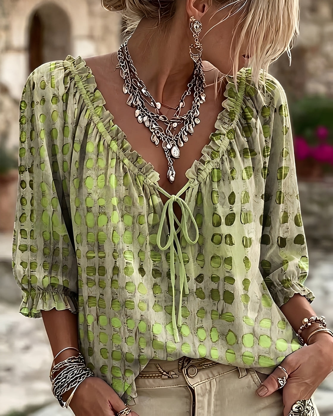 Candice | Camicetta a Pois Alla Moda