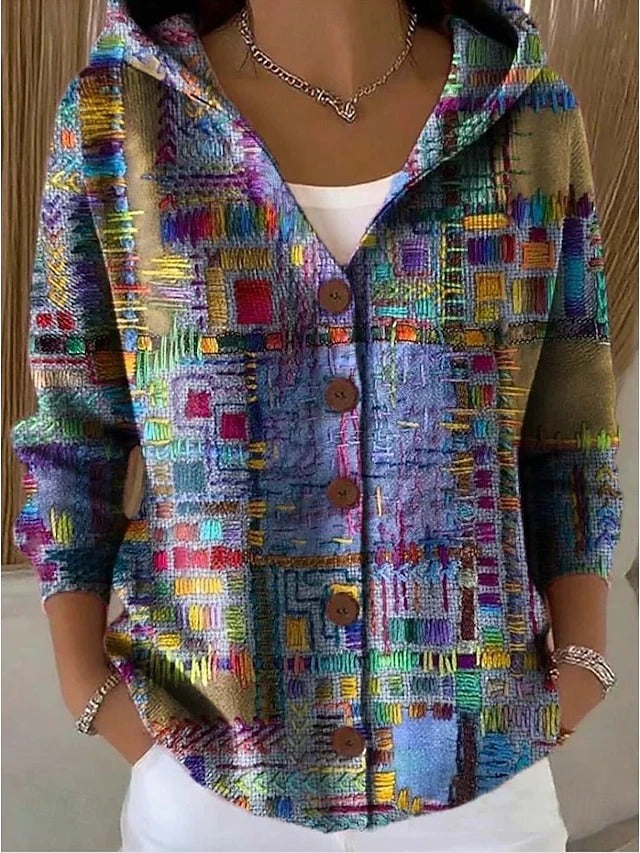 Fiorella | Giacca in Maglia con Cappuccio
