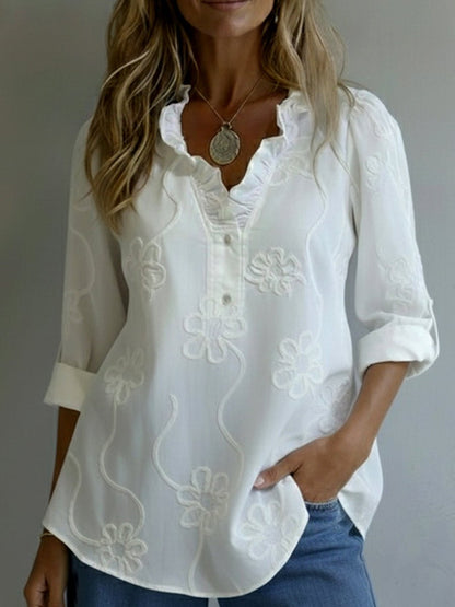 Amelia™ | Camicetta in Cotone Ricamata