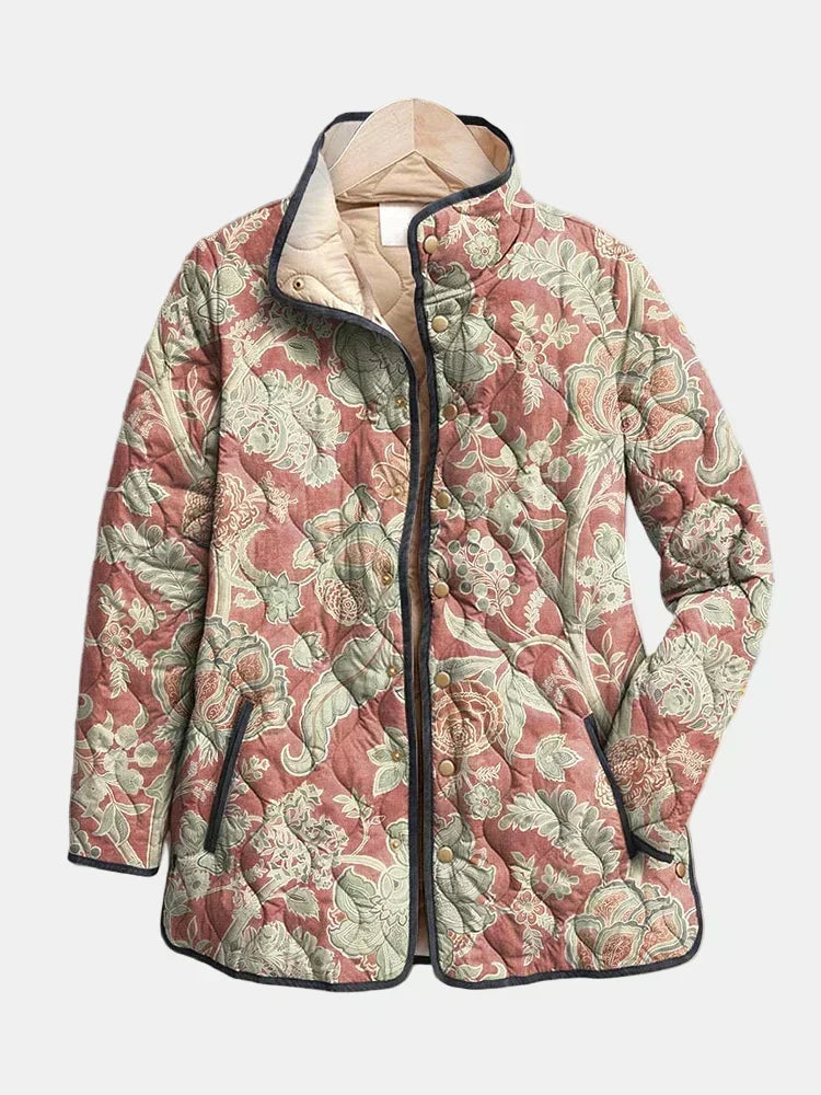 DELACROIX | Giacca Trapuntata Damasco Terracotta Pauline