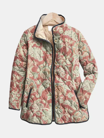 DELACROIX | Giacca Trapuntata Damasco Terracotta Pauline