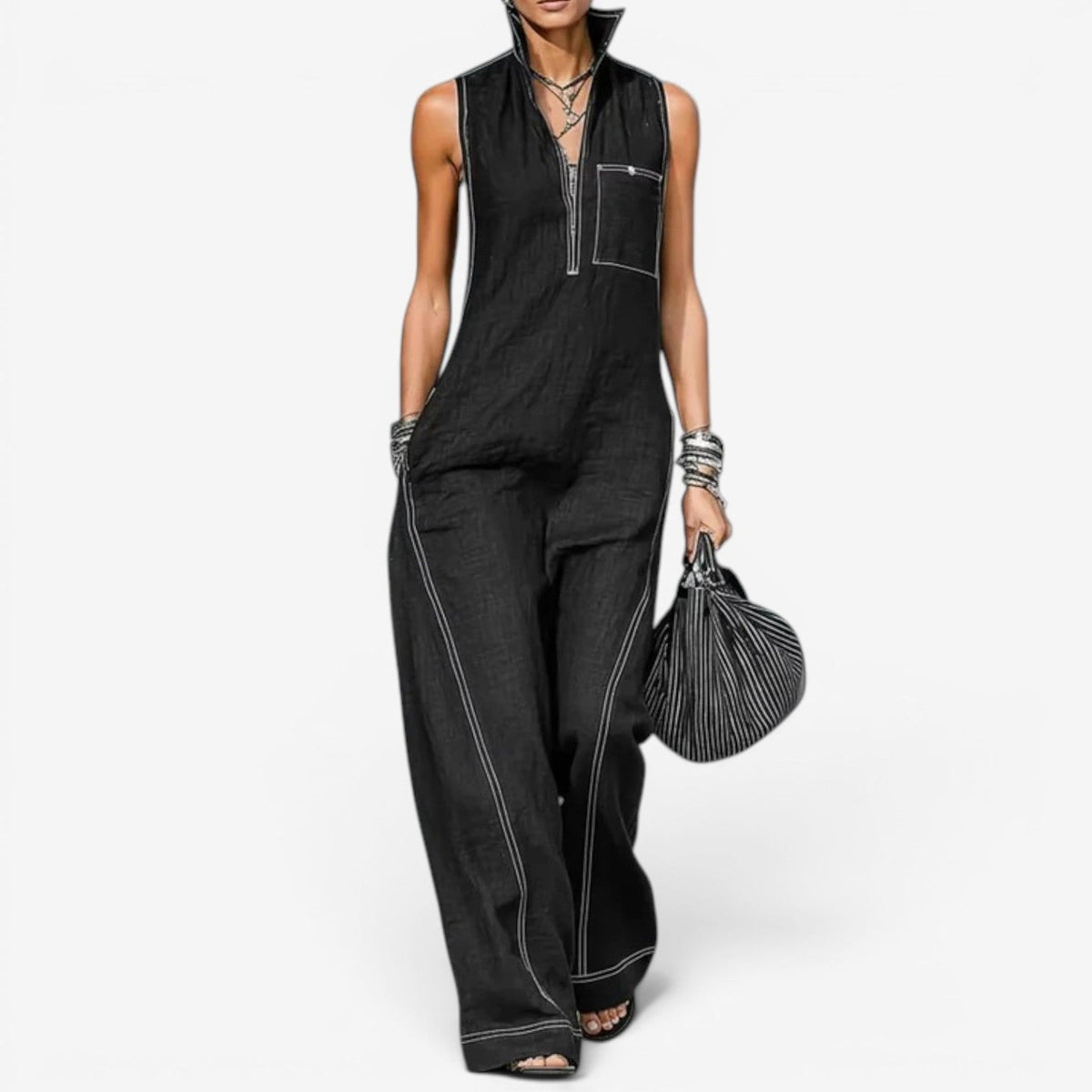 Tanya™ Tuta senza maniche con zip