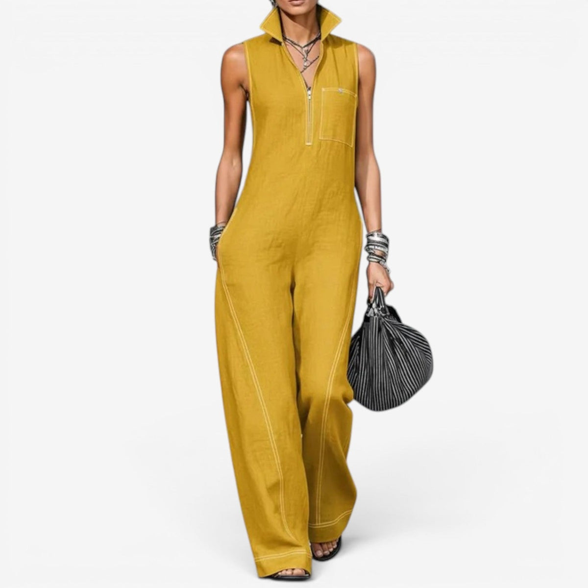 Tanya™ Tuta senza maniche con zip