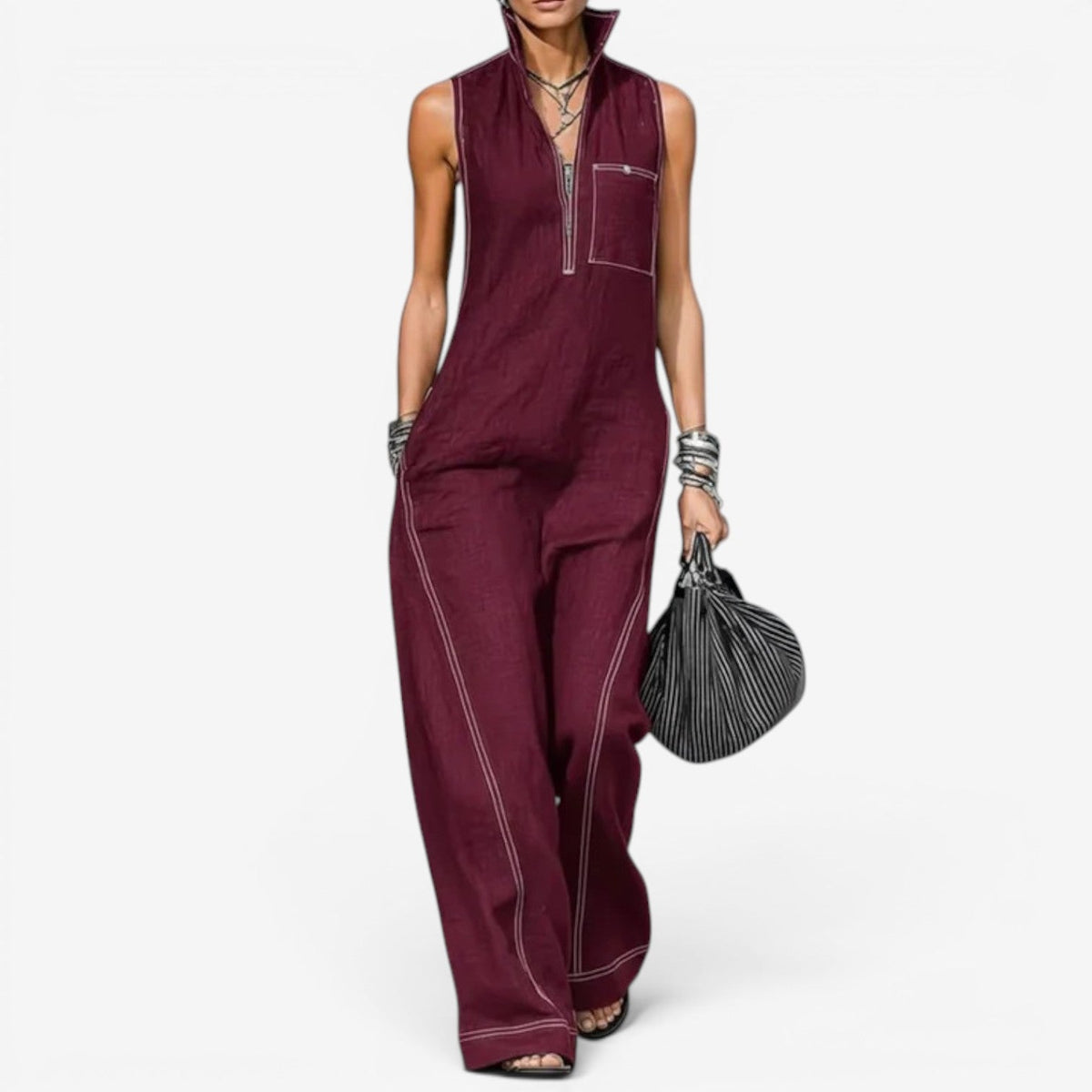 Tanya™ Tuta senza maniche con zip