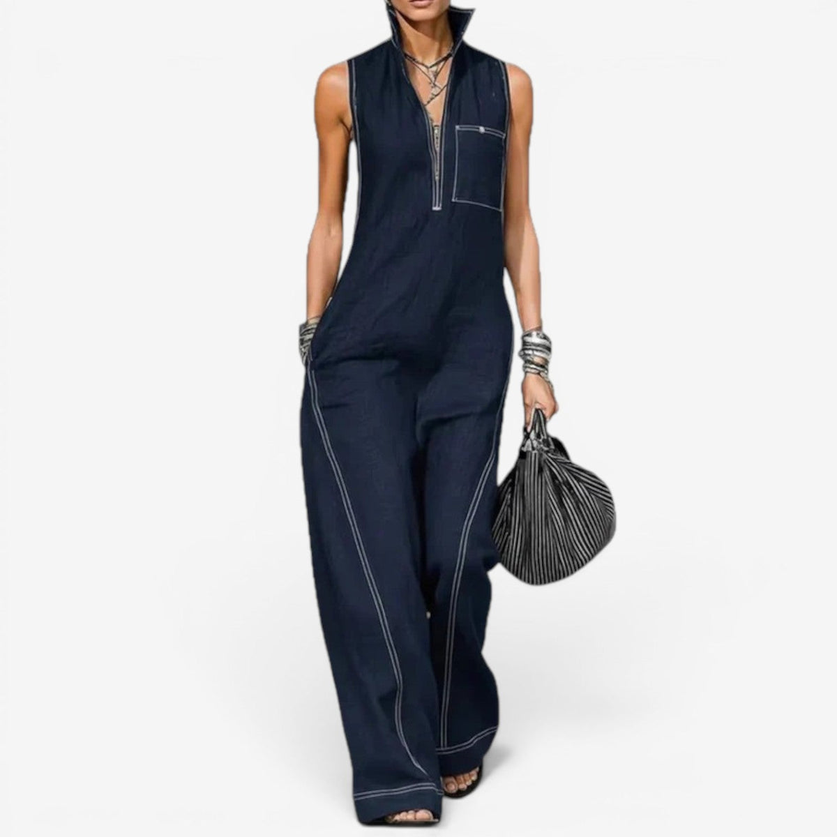Tanya™ Tuta senza maniche con zip