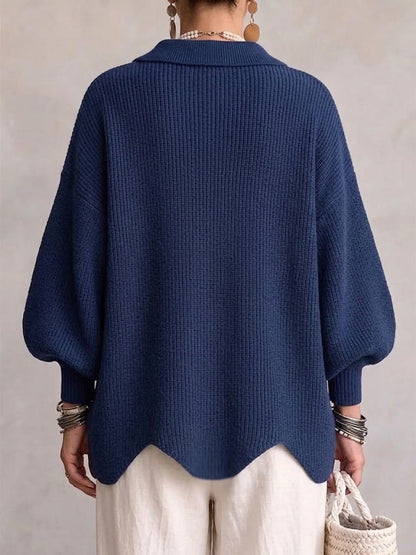 Ilenia | Cardigan Oversize con Colletto e Bottoni Maxi