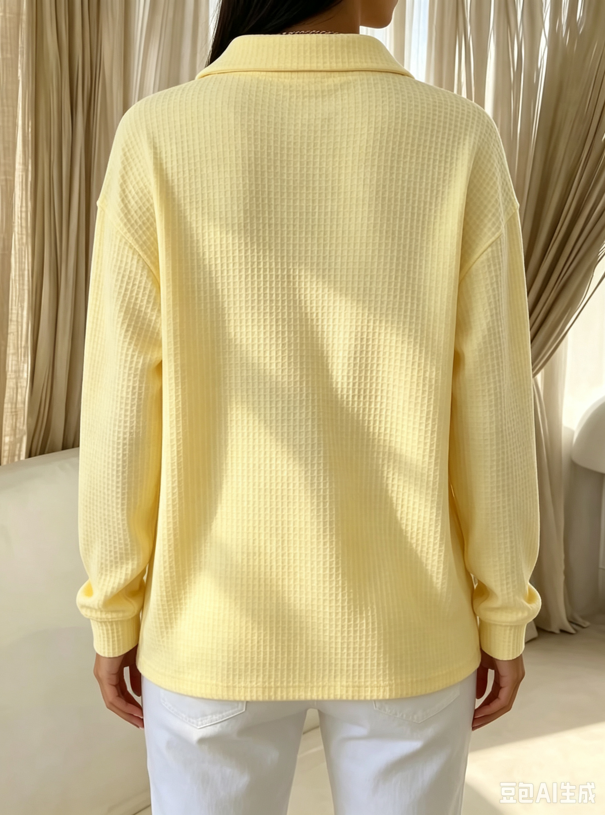 Idalia | Top Polo in Maglia Waffle Morbida