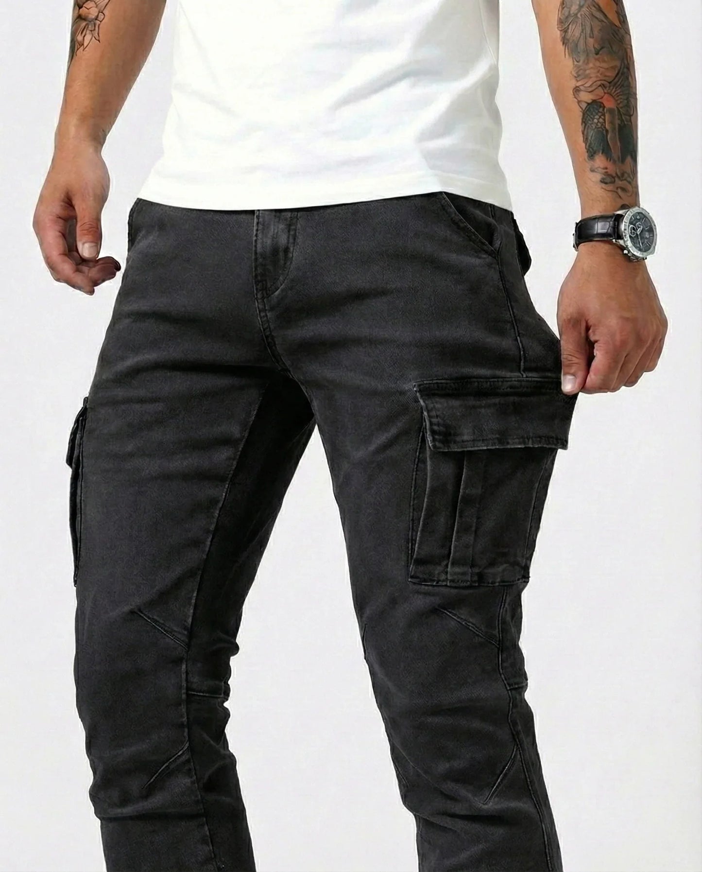 Vincero – Pantaloni cargo elasticizzati