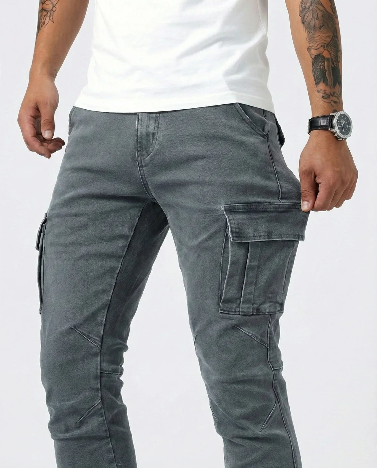 Vincero – Pantaloni cargo elasticizzati
