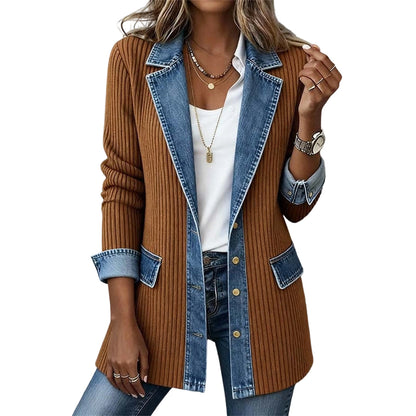 Vittoria | Giacca in Maglia e Denim