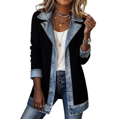 Vittoria | Giacca in Maglia e Denim